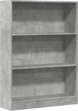 vidaXL - Boekenkast - 80x24x109 - cm - bewerkt - hout - betongrijs