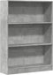 vidaXL - Boekenkast - 80x24x109 - cm - bewerkt - hout - betongrijs