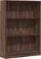 vidaXL - Boekenkast - 80x24x109 - cm - bewerkt - hout - bruin - eikenkleur