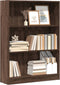 vidaXL - Boekenkast - 80x24x109 - cm - bewerkt - hout - bruin - eikenkleur