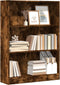 vidaXL - Boekenkast - 80x24x109 - cm - bewerkt - hout - gerookt - eikenkleurig