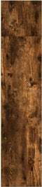 vidaXL - Boekenkast - 80x24x109 - cm - bewerkt - hout - gerookt - eikenkleurig