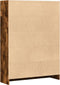 vidaXL - Boekenkast - 80x24x109 - cm - bewerkt - hout - gerookt - eikenkleurig