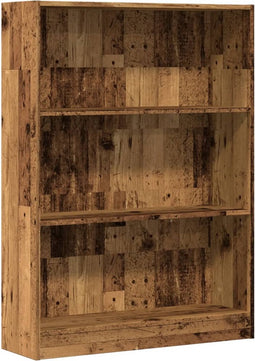 vidaXL - Boekenkast - 80x24x109 - cm - bewerkt - hout - oud - houtkleurig