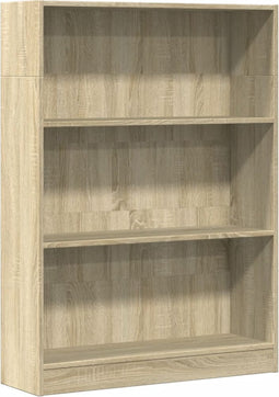 vidaXL - Boekenkast - 80x24x109 - cm - bewerkt - hout - sonoma - eikenkleurig