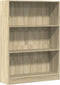 vidaXL - Boekenkast - 80x24x109 - cm - bewerkt - hout - sonoma - eikenkleurig