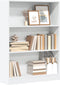 vidaXL - Boekenkast - 80x24x109 - cm - bewerkt - hout - wit