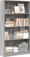 vidaXL - Boekenkast - 80x24x143 - cm - bewerkt - hout - grijs - sonoma - eikenkleurig