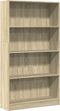 vidaXL - Boekenkast - 80x24x143 - cm - bewerkt - hout - sonoma - eikenkleurig