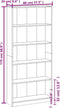 vidaXL - Boekenkast - 80x24x175 - cm - bewerkt - hout - bruin - eikenkleur