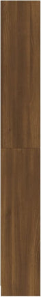 vidaXL - Boekenkast - 80x24x175 - cm - bewerkt - hout - bruin - eikenkleur