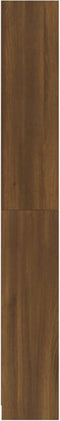 vidaXL - Boekenkast - 80x24x175 - cm - bewerkt - hout - bruin - eikenkleur