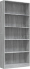 vidaXL - Boekenkast - 80x24x175 - cm - bewerkt - hout - grijs - sonoma - eikenkleurig