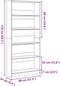 vidaXL - Boekenkast - 80x24x176 - cm - bewerkt - hout - artisanaal - eikenkleurig