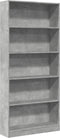vidaXL - Boekenkast - 80x24x176 - cm - bewerkt - hout - betongrijs