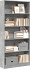 vidaXL - Boekenkast - 80x24x176 - cm - bewerkt - hout - betongrijs
