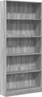 vidaXL - Boekenkast - 80x24x176 - cm - bewerkt - hout - grijs - sonoma - eikenkleurig