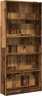 vidaXL - Boekenkast - 80x24x176 - cm - bewerkt - hout - oud - houtkleurig