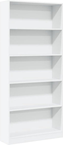 vidaXL - Boekenkast - 80x24x176 - cm - bewerkt - hout - wit