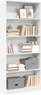 vidaXL - Boekenkast - 80x24x176 - cm - bewerkt - hout - wit