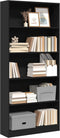 vidaXL - Boekenkast - 80x24x176 - cm - bewerkt - hout - zwart