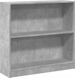 vidaXL - Boekenkast - 80x24x75 - cm - bewerkt - hout - betongrijs