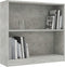 vidaXL - Boekenkast - 80x24x75 - cm - bewerkt - hout - betongrijs