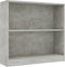 vidaXL - Boekenkast - 80x24x75 - cm - bewerkt - hout - betongrijs
