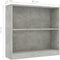 vidaXL - Boekenkast - 80x24x75 - cm - bewerkt - hout - betongrijs
