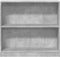 vidaXL - Boekenkast - 80x24x75 - cm - bewerkt - hout - betongrijs