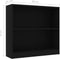 vidaXL - Boekenkast - 80x24x75 - cm - bewerkt - hout - zwart