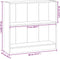 vidaXL - Boekenkast - 80x24x76 - cm - bewerkt - hout - bruin - eikenkleurig