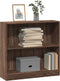 vidaXL - Boekenkast - 80x24x76 - cm - bewerkt - hout - bruin - eikenkleurig