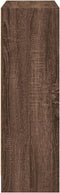 vidaXL - Boekenkast - 80x24x76 - cm - bewerkt - hout - bruin - eikenkleurig