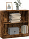 vidaXL - Boekenkast - 80x24x76 - cm - bewerkt - hout - gerookt - eikenkleurig