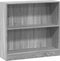 vidaXL - Boekenkast - 80x24x76 - cm - bewerkt - hout - grijs - sonoma - eikenkleurig