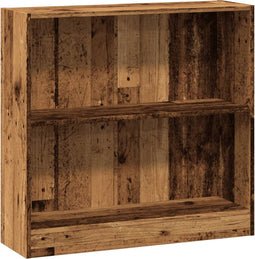 vidaXL - Boekenkast - 80x24x76 - cm - bewerkt - hout - oud - houtkleurig