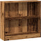 vidaXL - Boekenkast - 80x24x76 - cm - bewerkt - hout - oud - houtkleurig