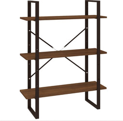 vidaXL - Boekenkast - 80x30x105 - cm - bewerkt - hout - bruin - eikenkleur