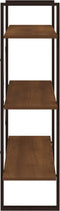 vidaXL - Boekenkast - 80x30x105 - cm - bewerkt - hout - bruin - eikenkleur