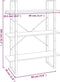 vidaXL - Boekenkast - 80x30x105 - cm - bewerkt - hout - bruin - eikenkleur