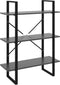 vidaXL - Boekenkast - 80x30x105 - cm - bewerkt - hout - grijs