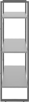vidaXL - Boekenkast - 80x30x105 - cm - bewerkt - hout - grijs