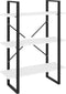 vidaXL - Boekenkast - 80x30x105 - cm - bewerkt - hout - wit