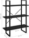 vidaXL - Boekenkast - 80x30x105 - cm - bewerkt - hout - zwart