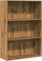 vidaXL - Boekenkast - 80x30x114 - cm - bewerkt - hout - artisanaal - eikenkleurig