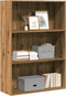 vidaXL - Boekenkast - 80x30x114 - cm - bewerkt - hout - artisanaal - eikenkleurig