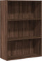 vidaXL - Boekenkast - 80x30x114 - cm - bewerkt - hout - bruin - eikenkleurig