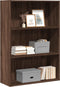 vidaXL - Boekenkast - 80x30x114 - cm - bewerkt - hout - bruin - eikenkleurig