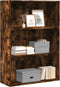 vidaXL - Boekenkast - 80x30x114 - cm - bewerkt - hout - gerookt - eikenkleurig